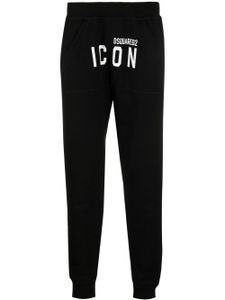 DSQUARED2 pantalon de jogging à imprimé Icon - Noir