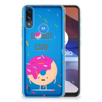 Motorola Moto E7/E7i Power | Siliconen Case | Donut Roze