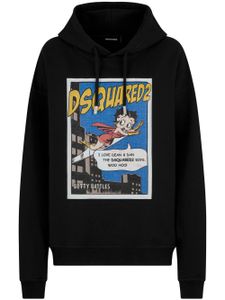 DSQUARED2 hoodie à imprimé graphique - Noir