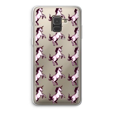 Musketon Unicorn: Samsung Galaxy A8 (2018) Transparant Hoesje