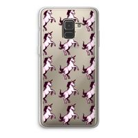 Musketon Unicorn: Samsung Galaxy A8 (2018) Transparant Hoesje