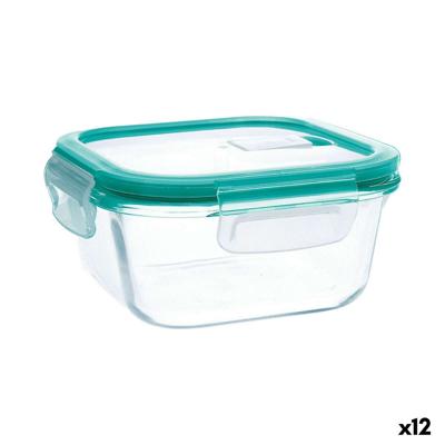 Hermetische Lunchtrommel Quid Ciclon Turkoois Glas 530 ml (12 Stuks)