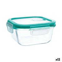 Hermetische Lunchtrommel Quid Ciclon Turkoois Glas 530 ml (12 Stuks)