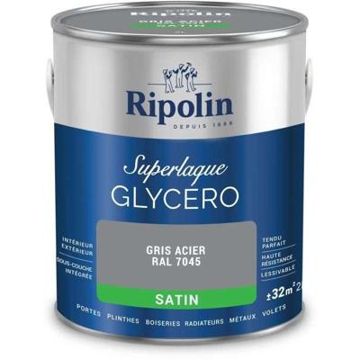 Staalgrijze glyceroftaalzuurlak RAL 7045 satijn - RIPOLIN - 2 L