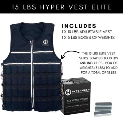 Hyper Vest ELITE S - 15 lbs (7 kg) met boosterpack