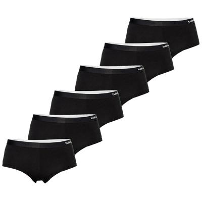 Apollo Hipsters Dames Bamboo Basic Zwart 6-Pack-XL
