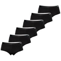 Apollo Hipsters Dames Bamboo Basic Zwart 6-Pack-XL