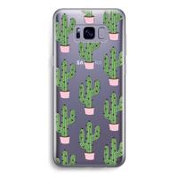 Cactus Lover: Samsung Galaxy S8 Transparant Hoesje - thumbnail