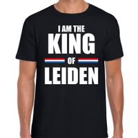 I am the King of Leiden Koningsdag t-shirt zwart voor heren - thumbnail