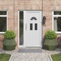 Plantenbak 2 pcs Olijf Groen 75 x 75 x 60 cm Staal