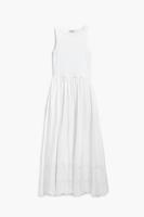 Lang geborduurd kleed - WHITE - S