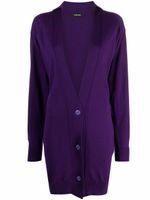 Versace Pre-Owned cardigan mi-long à col v (années 1990) - Violet