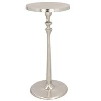 Bijzettafel/plantenverhoging - aluminium - zilver - 23 x 50 cm - tafeltje Bijzettafel/plantenverhoging - aluminium - zilver - 23 x 50 cm - tafeltje