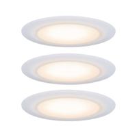 Paulmann LED-inbouwlamp voor badkamer Set van 3 stuks 19.5 W Satijn, Wit