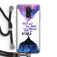 Stars quote: Samsung Galaxy J8 (2018) Transparant Hoesje met koord