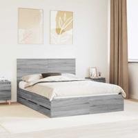 Bedframe met lade Grijs Sonoma 150 x 200 cm Ingenieurshout