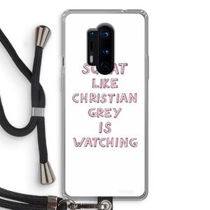Christian Grey: OnePlus 8 Pro Transparant Hoesje met koord