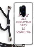 Christian Grey: OnePlus 8 Pro Transparant Hoesje met koord