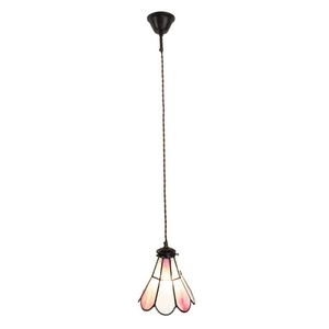 Clayre & Eef Roze Hanglamp Tiffany 18*15*115 cm E14/max 1*25W 5LL-6217