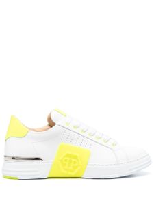 Philipp Plein baskets lacées à patch logo - Blanc