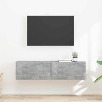 TV Wandkast 2 pcs Beton 60 x 31 x 29.5 cm Bewerkt hout