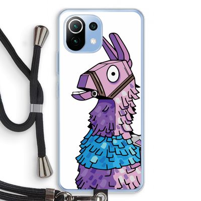 Lama: Xiaomi Mi 11 Lite Transparant Hoesje met koord