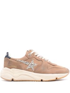 Golden Goose Running Sole glittered sneakers - Marron