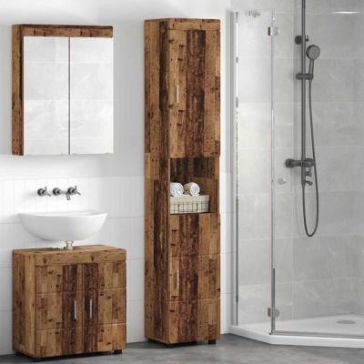 Badkamer Kast Oud hout 37 x 31.5 x 203 cm Bewerkt hout