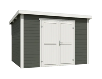 Blokhut Lotta 300x250 Green Grey-Wit - Outdoor life