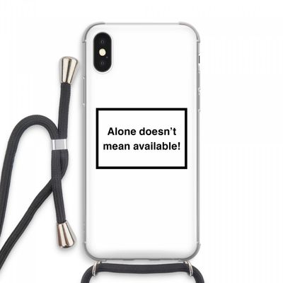 Alone: iPhone XS Max Transparant Hoesje met koord