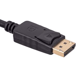 Akyga AK-AV-15 DisplayPort-kabel Aansluitkabel DisplayPort-stekker, Mini DisplayPort-stekker 1.8 m Zwart