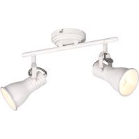 LED Plafondspot - Plafondverlichting - Trion Sanita - E14 Fitting - 2-lichts - Rechthoek - Antiek Wit - Aluminium - thumbnail