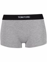 TOM FORD short à logo brodé - Gris