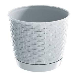 Prosperplast plantenpot - kunststof - D30 x H26 cm - parel wit