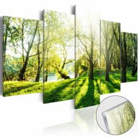 Afbeelding op acrylglas - Het bos, Groen,   5luik