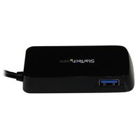 StarTech.com Draagbare 4-poorts SuperSpeed USB 3.0 hub zwart - thumbnail