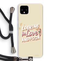 Pizza is the answer: Pixel 4 XL Transparant Hoesje met koord