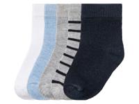 lupilu 5 paar baby sokken (15/18, Blauw/wit/grijs/marineblauw)