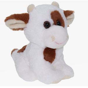 Pluche knuffel dieren Koe van 20 cm   -