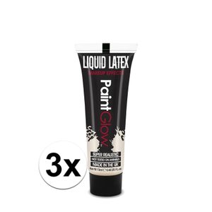 3x Vloeibare latex make up tube 10ml