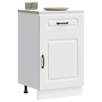 Keuken onderkast Kalmar bewerkt hout wit