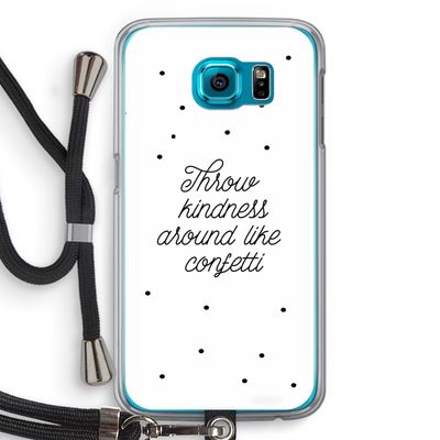 Confetti: Samsung Galaxy S6 Transparant Hoesje met koord
