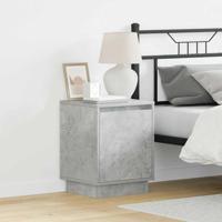 Nachtkastje met 2 pcs Betongrijs 39 x 34.5 x 50 cm Bewerkt hout