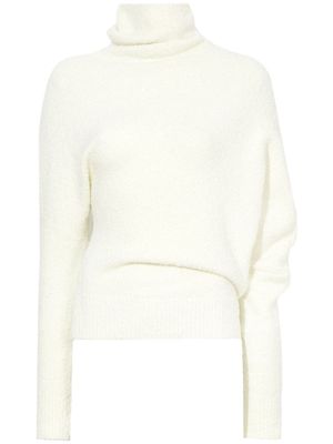 Proenza Schouler pull Fuzzy Boucle à design asymétrique - Blanc