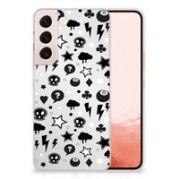 Silicone Back Case Samsung Galaxy S22 Silver Punk - thumbnail