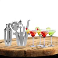 Excellent Houseware cocktails maken set 6-delig met 4x Margarita glazen - Cocktailshakers - thumbnail