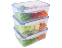 Cookinglife Vershoudbakje Clip & Fresh 3.6 Liter - 25 x 18 x 10 cm - 3 Stuks Cookinglife Vershoudbakje Clip & Fresh 3.6 Liter - 25 x 18 x 10 cm - 3 Stuks