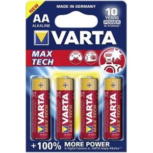 Varta Batterij alkaline AA/LR6 1.5 V MaxiTech 4-blister