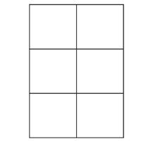 A4 etiketten 105 x 99 mm wit 100 vel Sorex