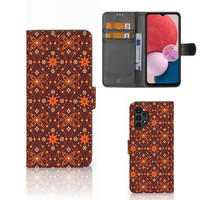 Samsung Galaxy A13 (4G) Telefoon Hoesje Batik Brown - thumbnail